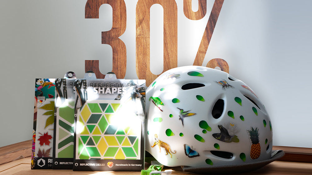 promotion photograph, helmet, wood table and white wall