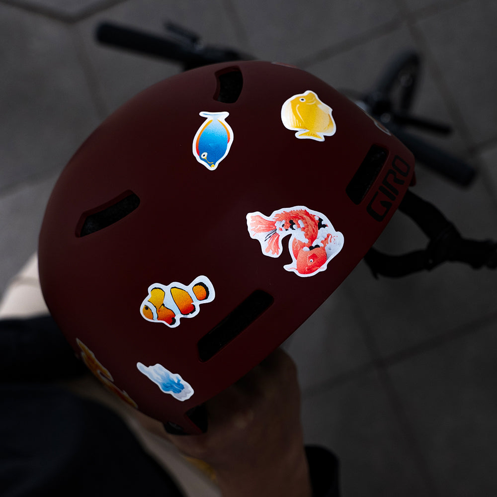 reflective aquarium sticker set