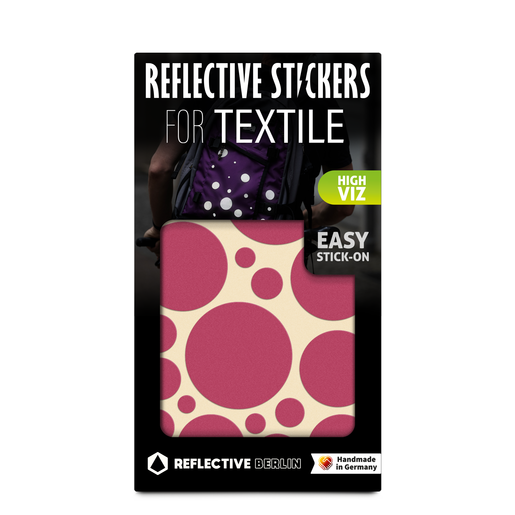 Reflective textile stickers: Bubbles