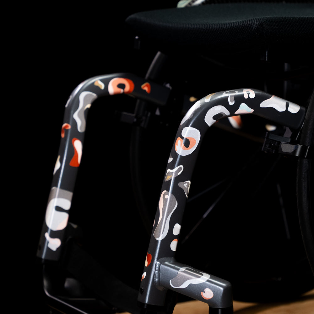 Pebbles Reflective sticker set on wheelchair