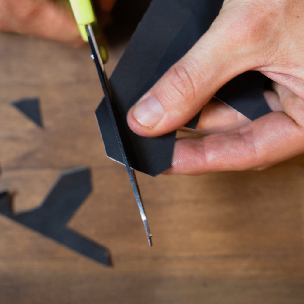 Cutting reflective diy sticker set with scissors