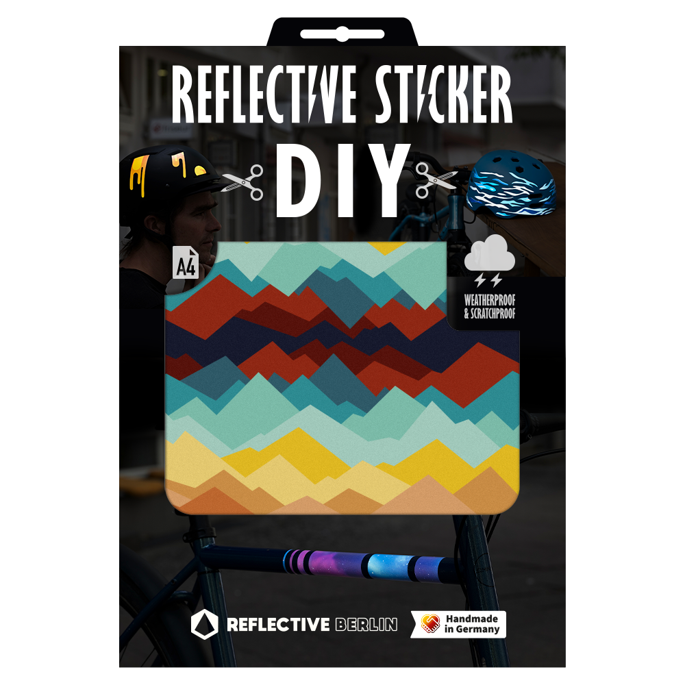 Reflective DIY Stickers: Mountains