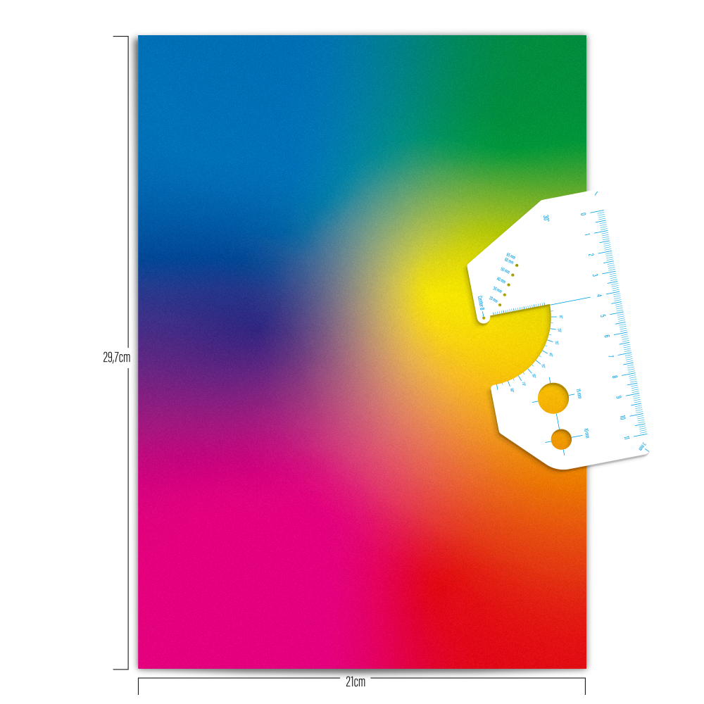 Inhalt mit Schablone, Ansicht Gradient Design