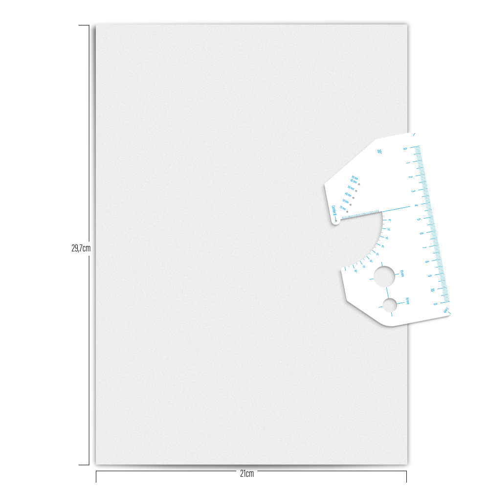 Stickerbogen reflektierend, mit Zeichenschablone, weiß