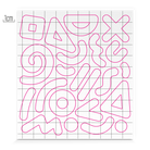 Rasteransicht und Maße Sticker Doodle Design