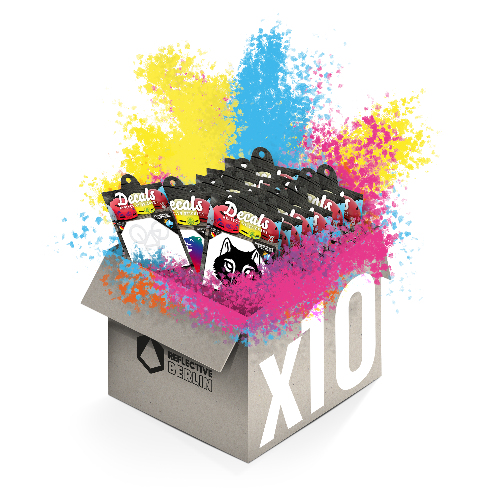 Sticker Überraschungsbox, 10 Stück