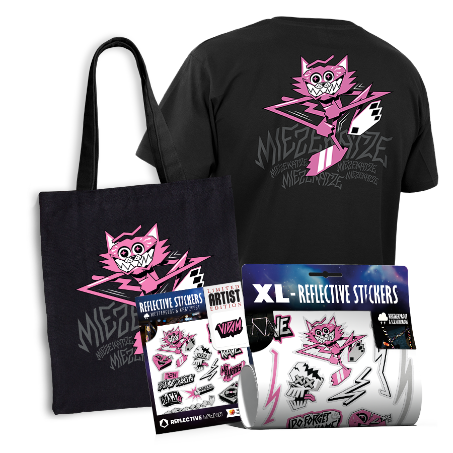 Produktbundle mit Shirt, Jutebeutel und Stickern