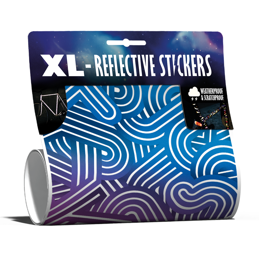Bold reflective design in packaging with variant rainbow