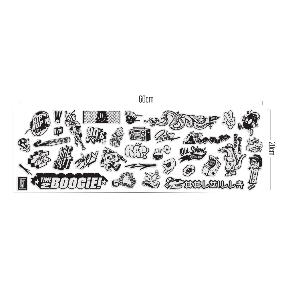 sheet view of reflective sticker set Artist edition from Mr P.