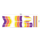 reflective sticker set with classic design inspired from the colors of the 80's