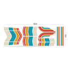 reflective sticker set with classic design inspired from the colors of the 70's