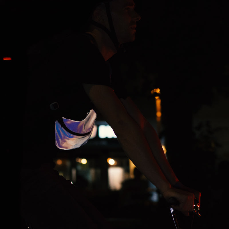 Reflektierende Tasche zum Umhängen beim Fahrradfahren