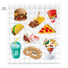Reflective thematic shape for kids edition description sheet fast food