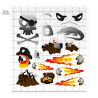 Reflective thematic shape for kids edition pirates, technical sheet