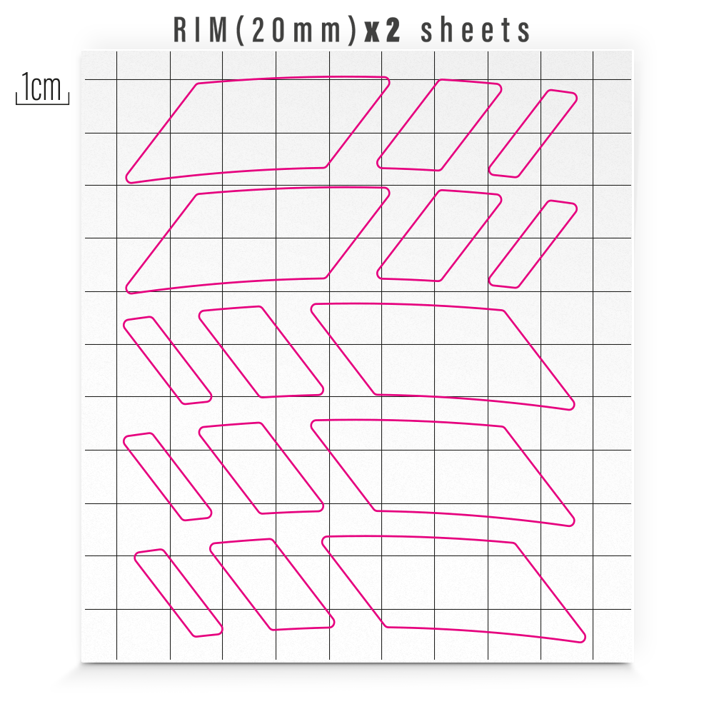 technical sheet, 20mm rim racer