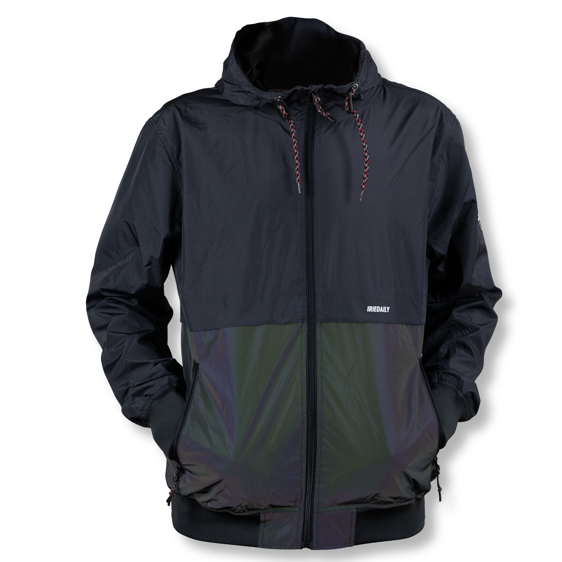 Resulaner jacket, product picture thumbnail, reflective rainbow, day time