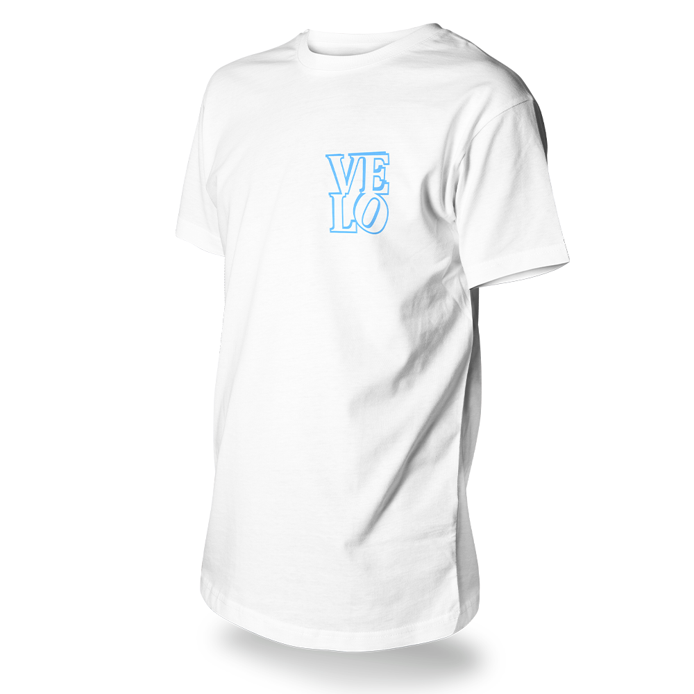 Product picture of the front of Velo logo reflective t-shirt