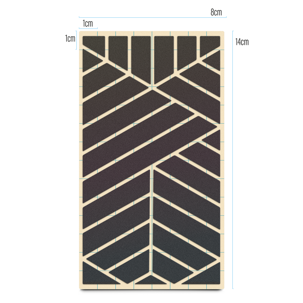 Produktinhalt Reflektierende Textilsticker Design Universal Streifen, schwarz irisierend