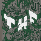 Reflective ink on screenprint of the back print