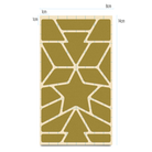 Produktbild Reflektierende Textilsticker, Design Stern, Stickerbogen Raster, gold