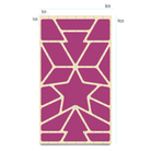 Produktbild Reflektierende Textilsticker, Design Stern, Stickerbogen Raster, violett
