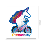 Stickeransicht Solidaricorn, Einhorn Sticker Design
