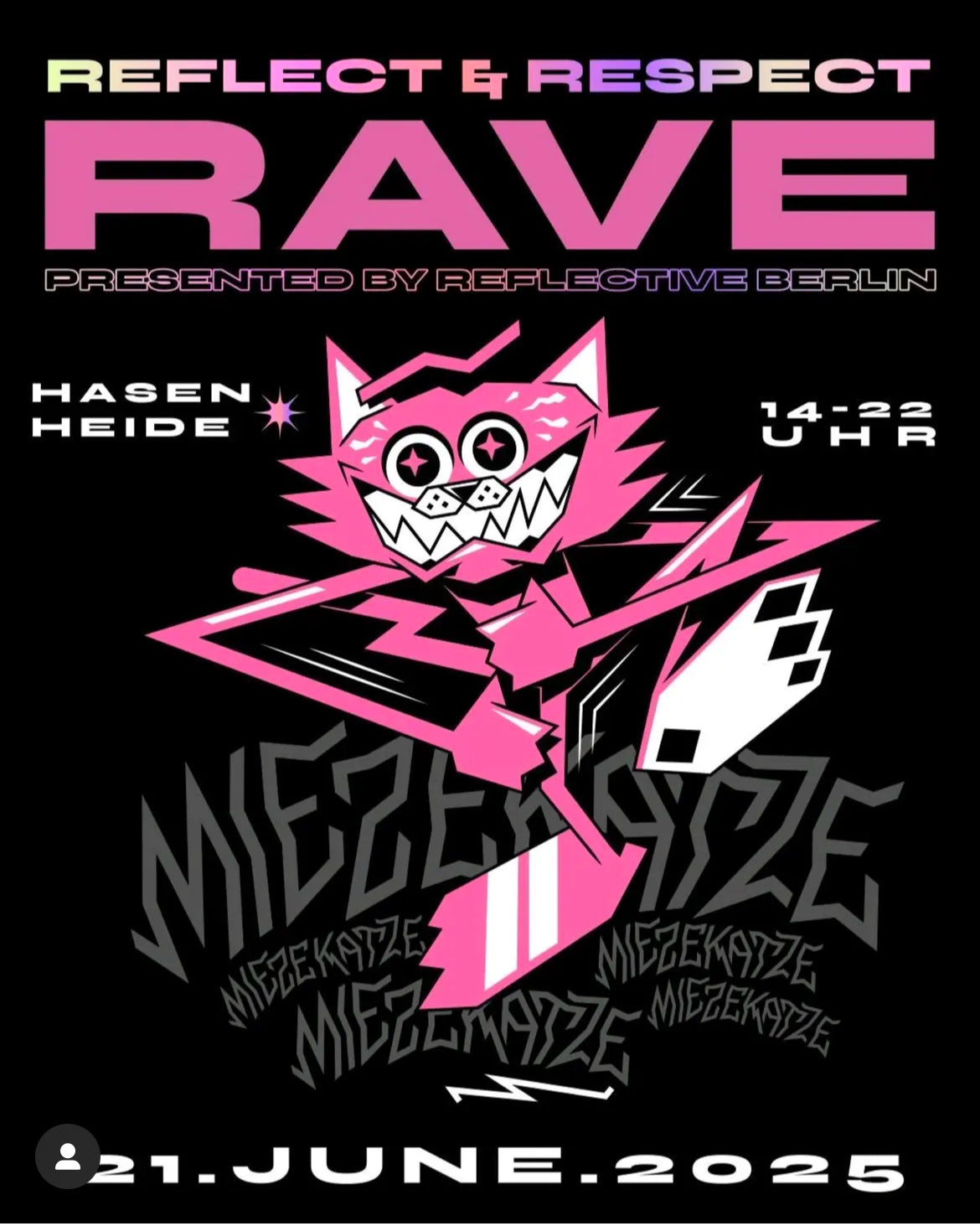 reflective rave poster 
