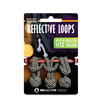reflective loops in black variant product pictures with packaging