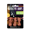 reflective loops in red variant product pictures with packaging