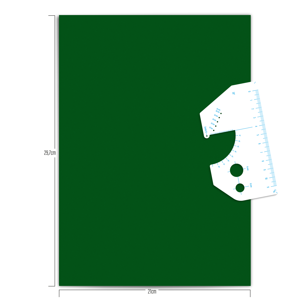 Stickerbogen reflektierend, mit Zeichenschablone, grün