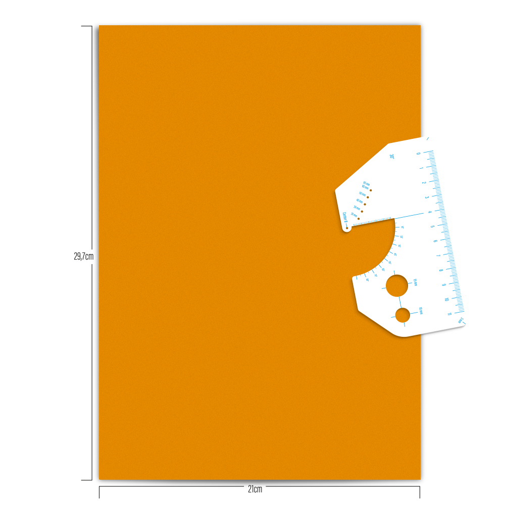 Stickerbogen reflektierend, mit Zeichenschablone, orange