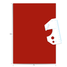 Stickerbogen reflektierend, mit Zeichenschablone, rot