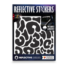 M Pebbles in Schwarz von REFLECTIVE Berlin als verpacktes Set mit stark reflektierenden organischen Formen für mehr Sichtbarkeit im urbanen Stil.