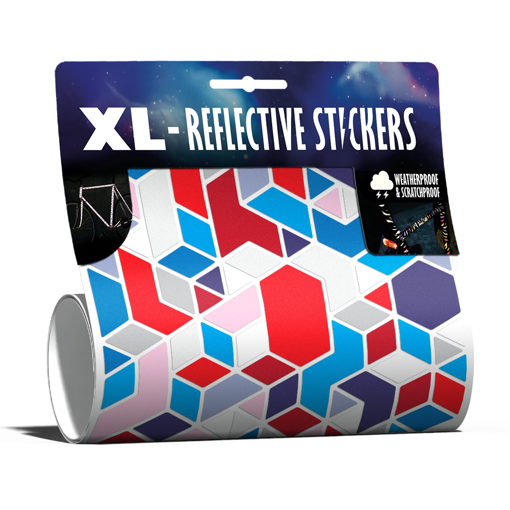 Large reflective sticker set for cargo bike and bicycle frame ...
