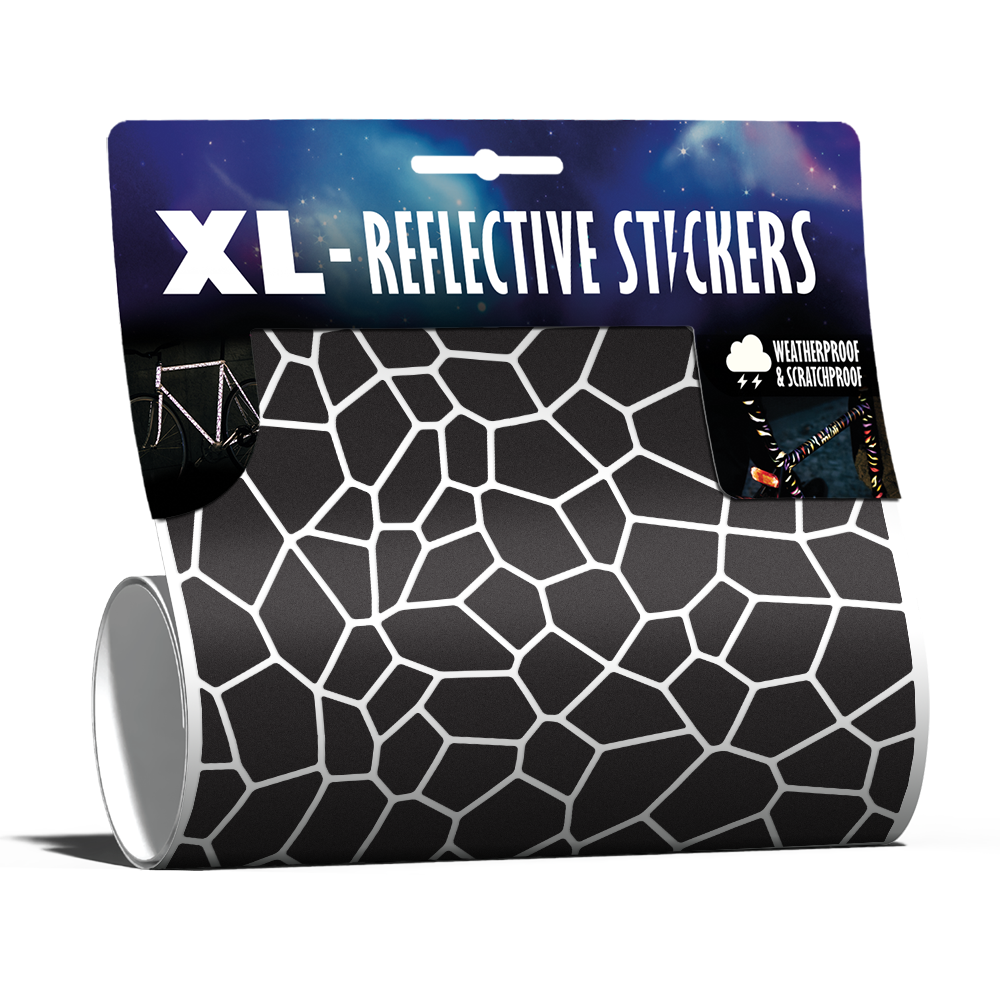 Mosaic reflective sticker set in packaging variant black