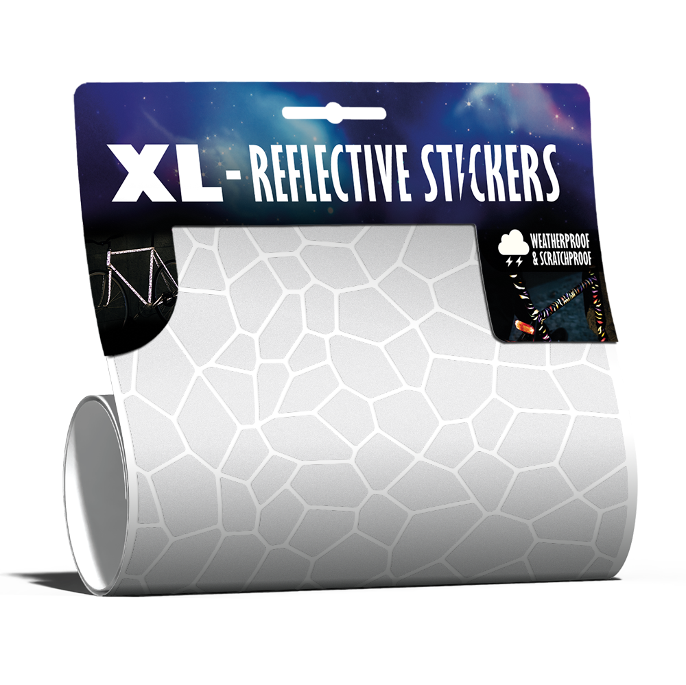 Mosaic reflective sticker set in packaging variant white