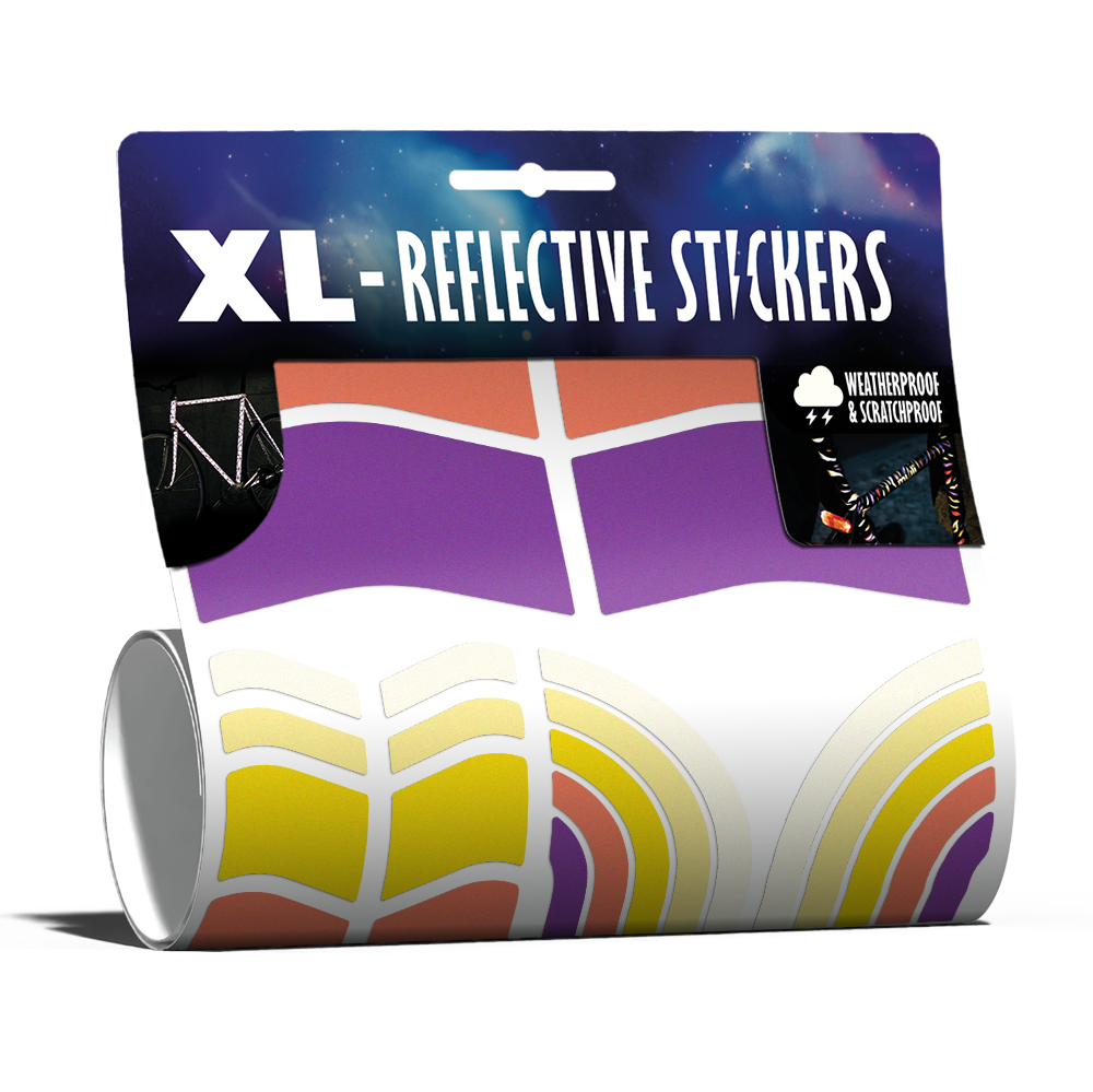 Reflective Sticker Large Format Large reflective sticker set for cargo bike and bicycle frame ...
