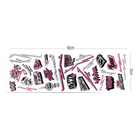 Stickerbogen Ansicht mit allen Motiven zum Thema Rave und Techno
