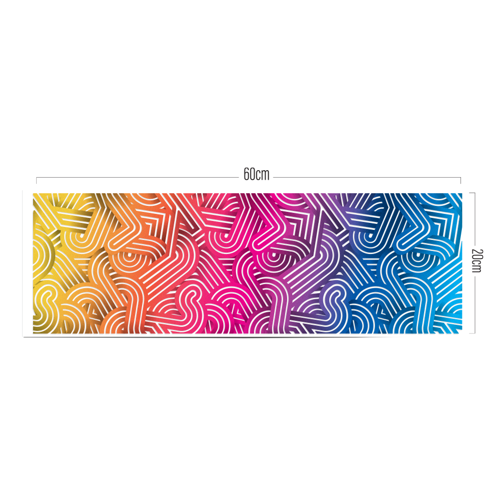 Sheet view of the complete sticker sheet in Bold design with variant Rainbow