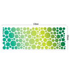 XL Bubbles in Grüntönen von REFLECTIVE Berlin auf Stickerbogen mit stark reflektierenden Kreisen für mehr Sichtbarkeit im urbanen Stil.