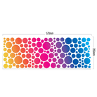 XL Bubbles in Rainbow-Farbe von REFLECTIVE Berlin auf Stickerbogen mit stark reflektierenden bunten Kreisen für mehr Sichtbarkeit im urbanen Stil.