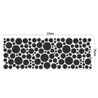 XL Bubbles in Schwarz von REFLECTIVE Berlin auf Stickerbogen mit stark reflektierenden Kreisen für markante Sichtbarkeit im urbanen Stil.