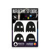 Reflektierender Aufkleber „Geister“ in Farbvariante „Schwarz“  in Produktverpackung von REFLECTIVE Berlin.