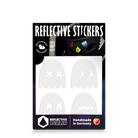 Reflektierender Aufkleber „Geister“ in Farbvariante „weiß“  in Produktverpackung von REFLECTIVE Berlin.