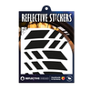 Reflektierender Felgen Aufkleber „Race“ in Farbvariante „schwarz“ in Produktverpackung von REFLECTIVE Berlin.
