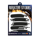 Reflektierender Aufkleber „Smudge“ in Farbvariante „schwarz“ in Produktverpackung von REFLECTIVE Berlin.