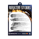 Reflektierender Aufkleber „Smudge“ in Farbvariante „grau“ in Produktverpackung von REFLECTIVE Berlin.