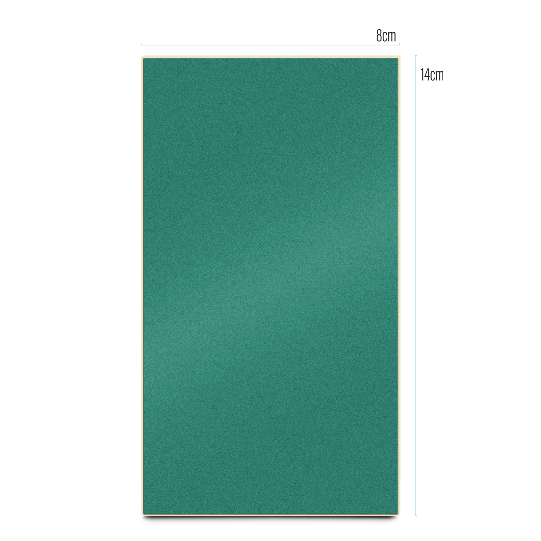 Reflektierende Aufkleber Textil Stoff „DIY“ in Farbvariante „Grün“ zum selbst zuschneiden. Produktgröße und Schnittform von REFLECTIVE Berlin.