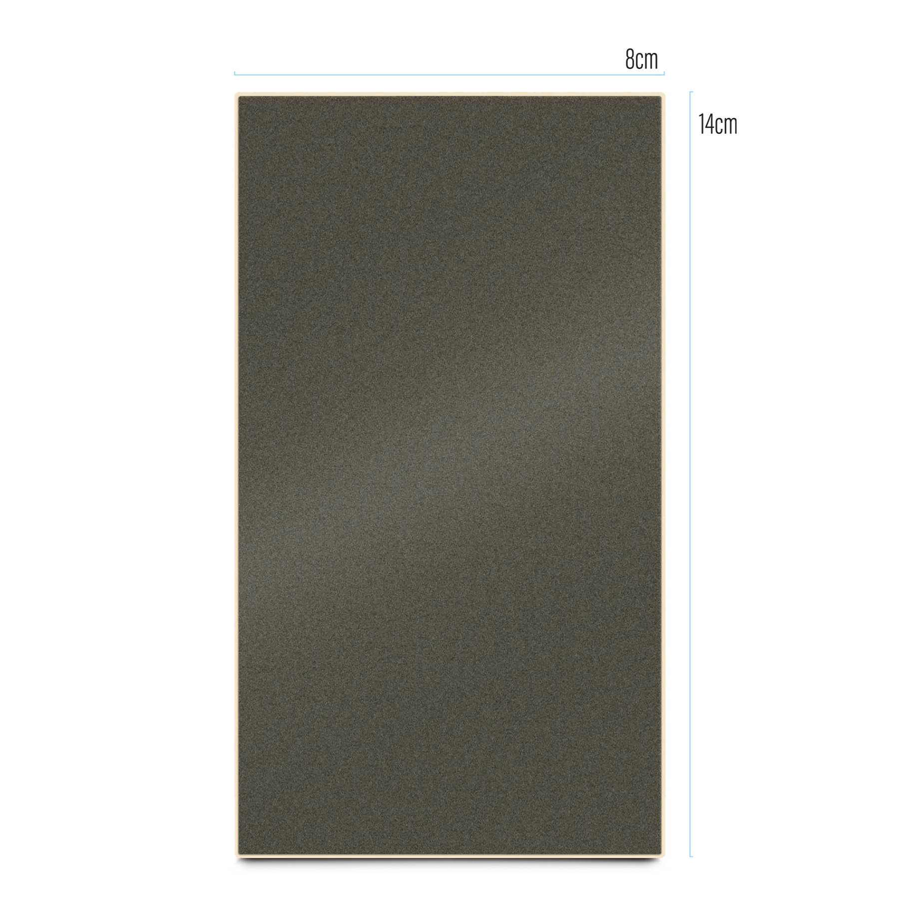 Reflektierende Aufkleber Textil Stoff „DIY“ in Farbvariante „Grau“ zum selbst zuschneiden. Produktgröße und Schnittform von REFLECTIVE Berlin.