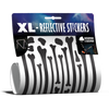 Reflektierendes Knochen Sticker Kit in der Variante weiß eingerollt in Verpackung